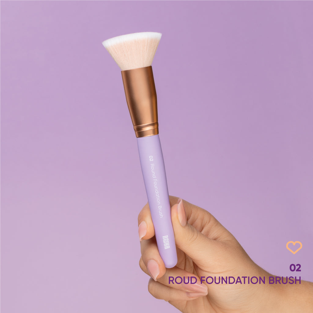 NEJHA 02 Round Foundation Brush – Pennello Fondotinta Tondo
