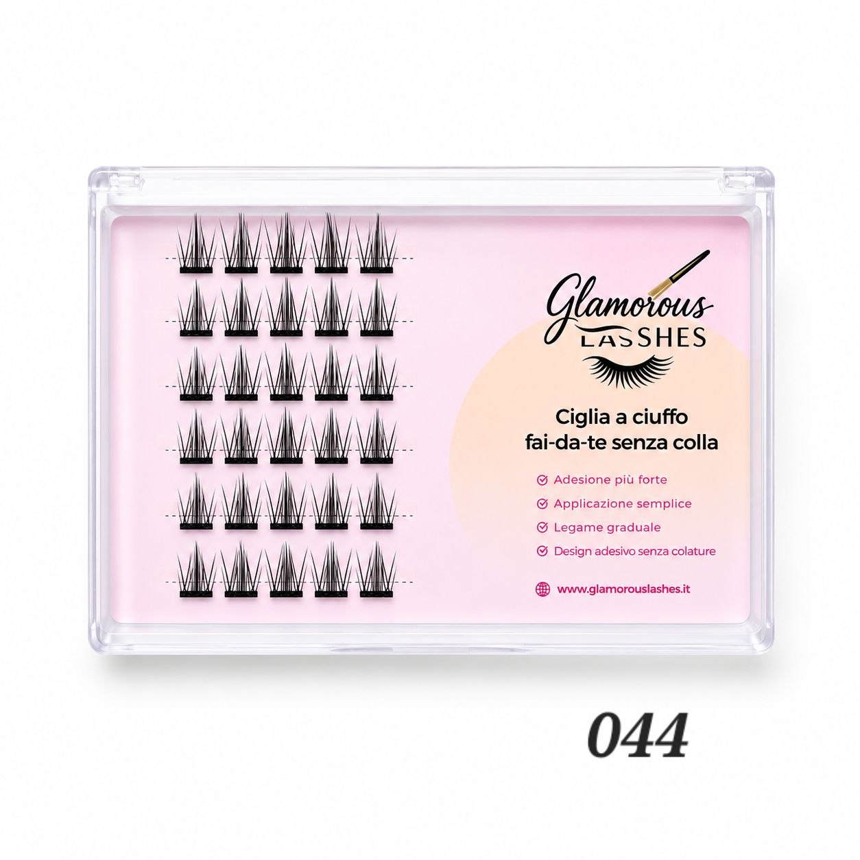 Glamorous Lashes Ciglia a Ciuffo Auto Adesive Glamorous Lashes – Modello 44