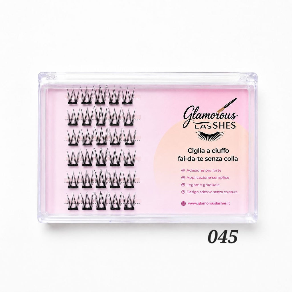 Glamorous Lashes Ciglia a Ciuffo Auto Adesive Glamorous Lashes – Modello 45