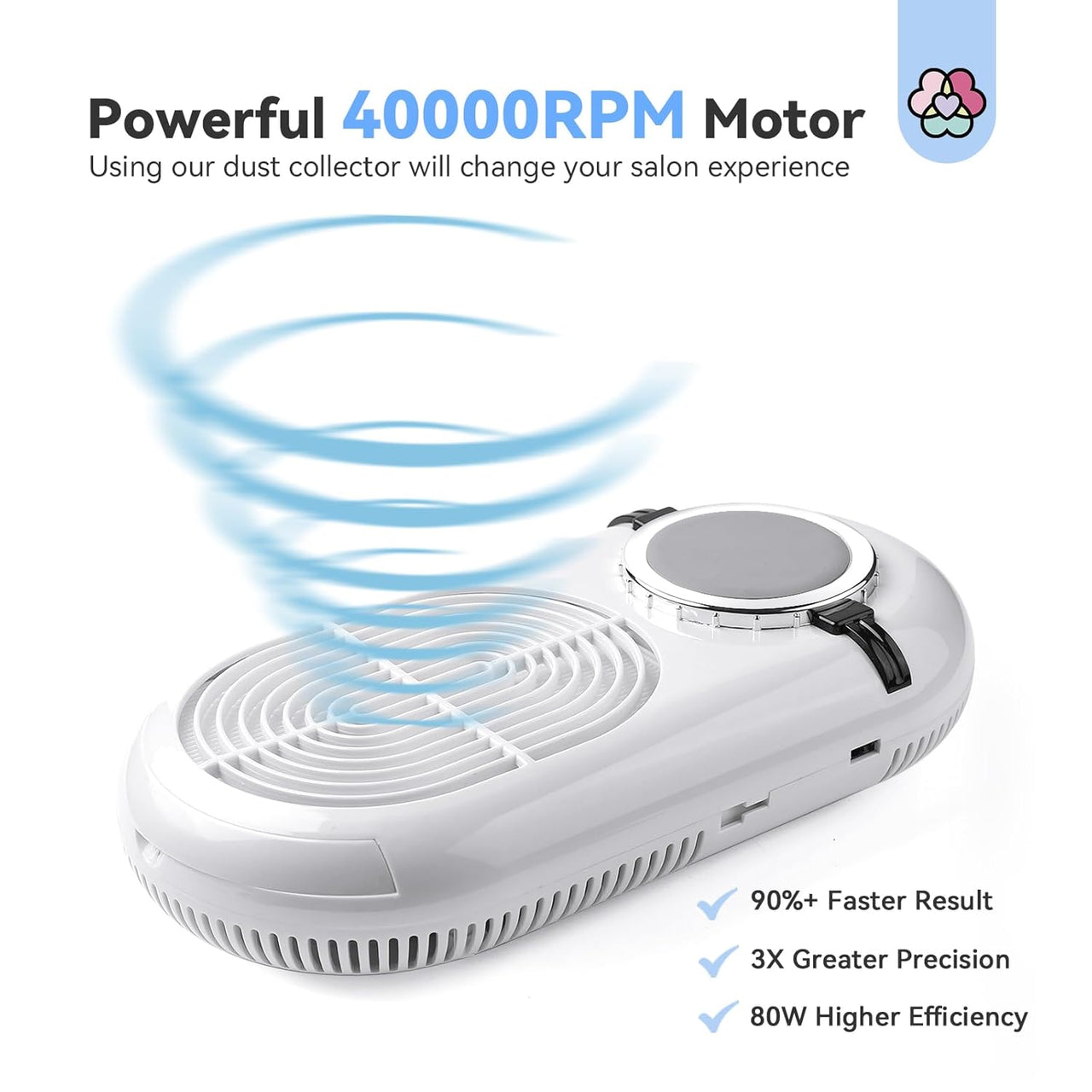 Aspiratore per unghie ricaricabile 80W