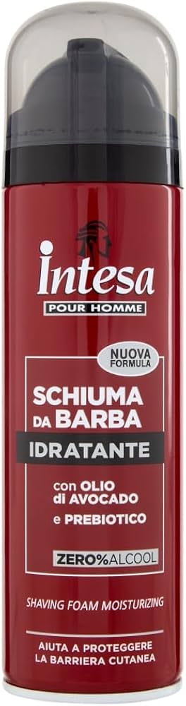 Schiuma da Barba Idratante con Olio di Avocado e Prebiotico 300ml INTESA