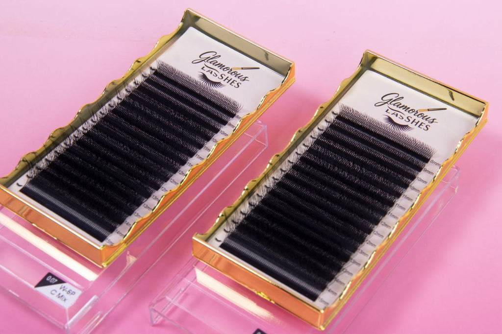 CIGLIA W-6P B / C / CC / D ; 0,07  8-15mm Glamorous Lashes