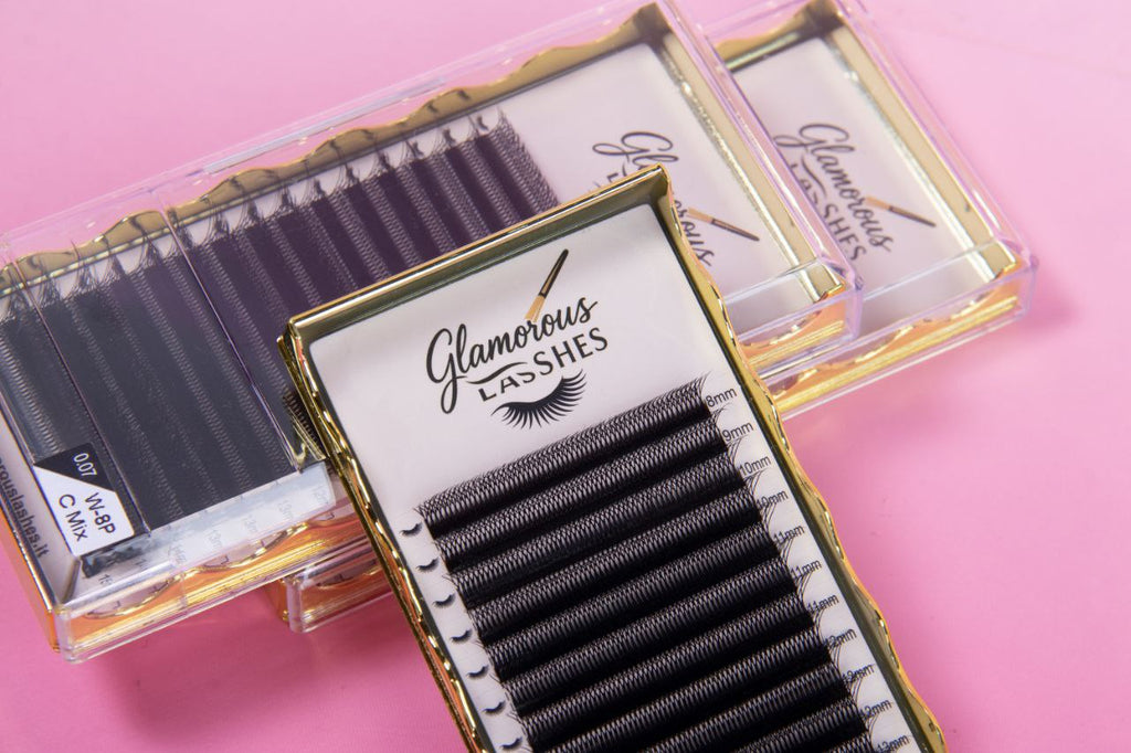 CIGLIA W-8P B / C / CC / D ; 0,07  8-15mm Glamorous Lashes