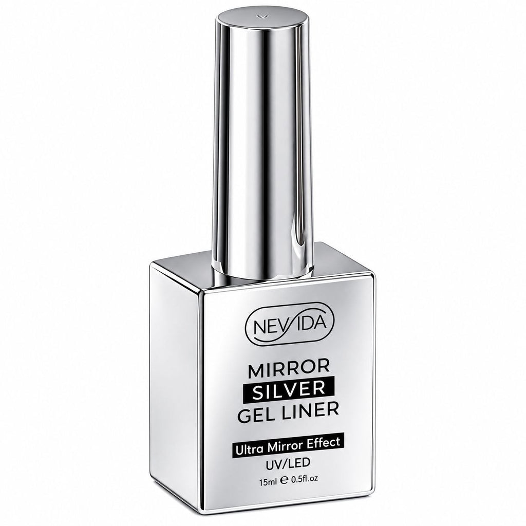 NEVIDA Mirror Silver Gel Liner – Effetto Specchio Argento 15 ml