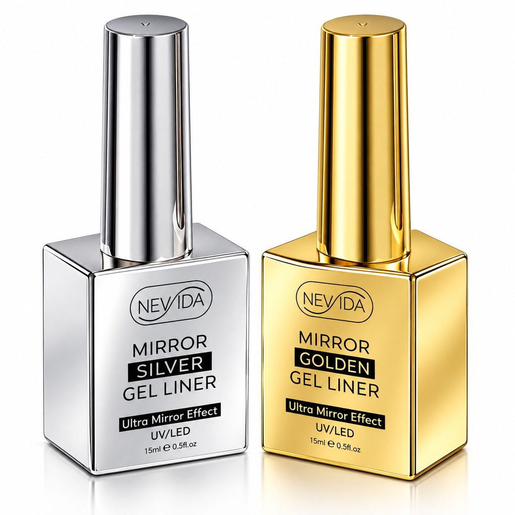 NEVIDA Mirror Gel Liner Box – Silver & Golden 15 ml