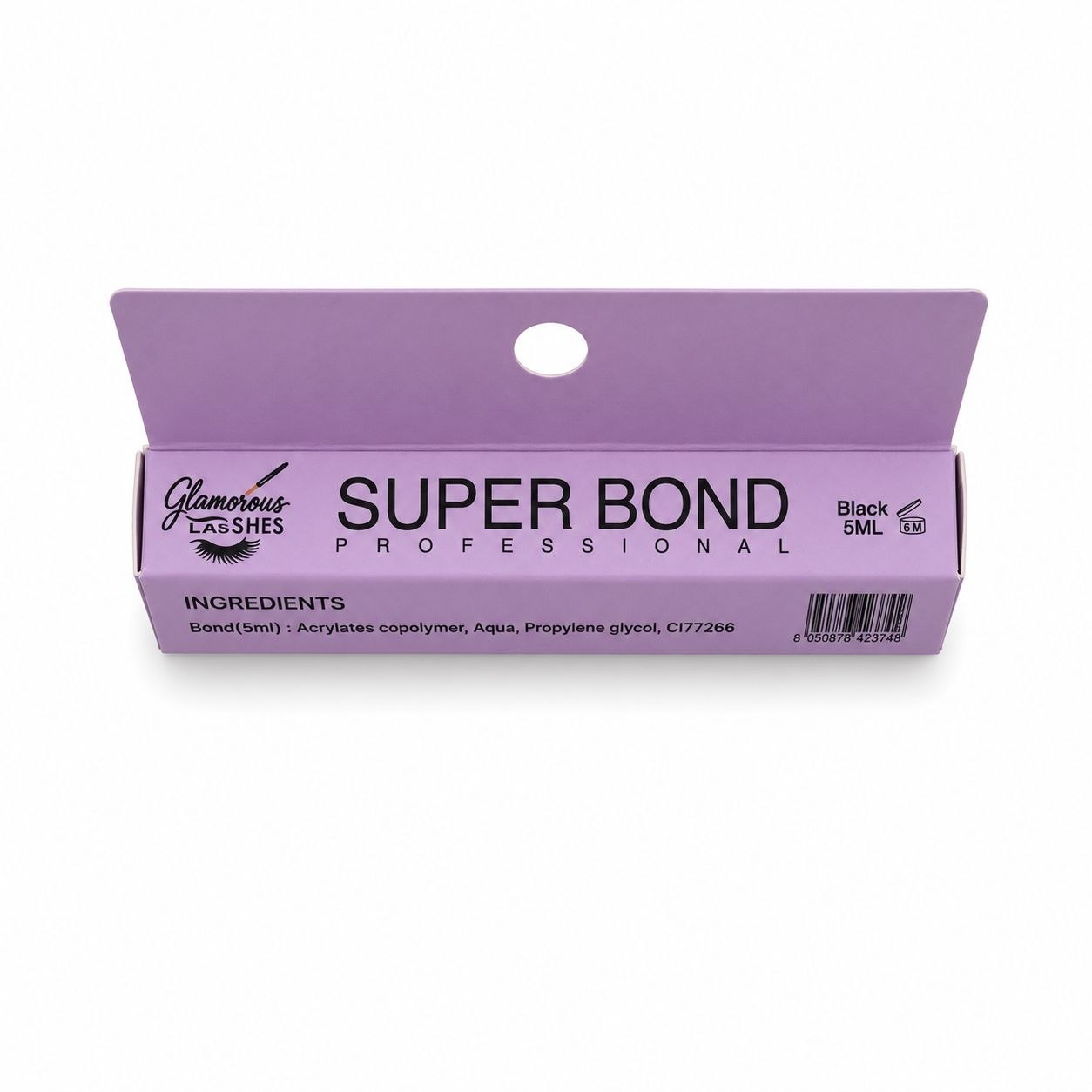 Glamorous Lashes Super Bond Black Waterproof Lash Glue 5 ml