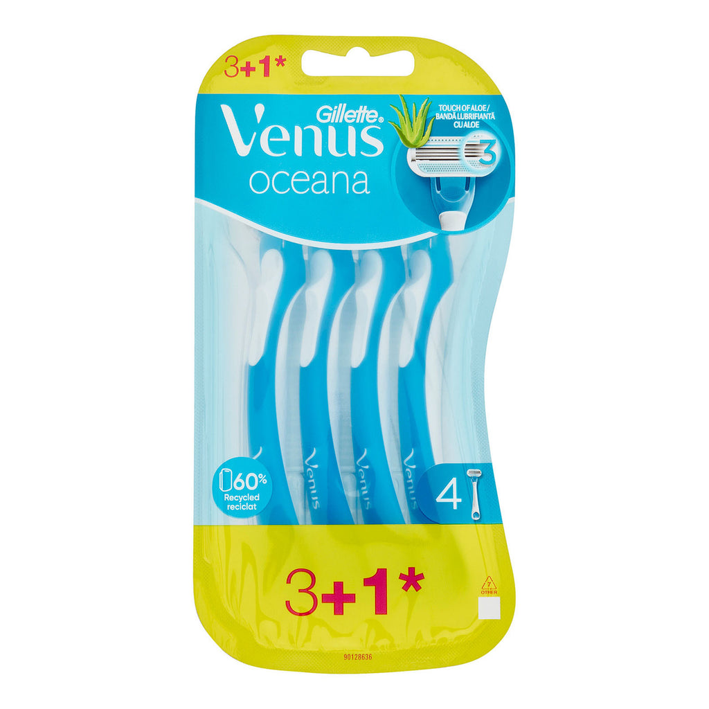 Gillette Rasoio da Donna Usa e Getta Venus Oceana - 3 Rasoi + 1 Gratis = 4 Rasoi