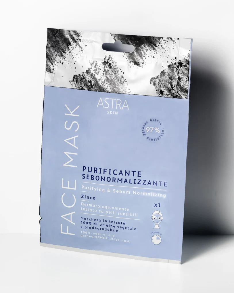 Astra FACE MASK PURIFICANTE SEBONORMALIZZANTE - Maschera Viso in Tessuto