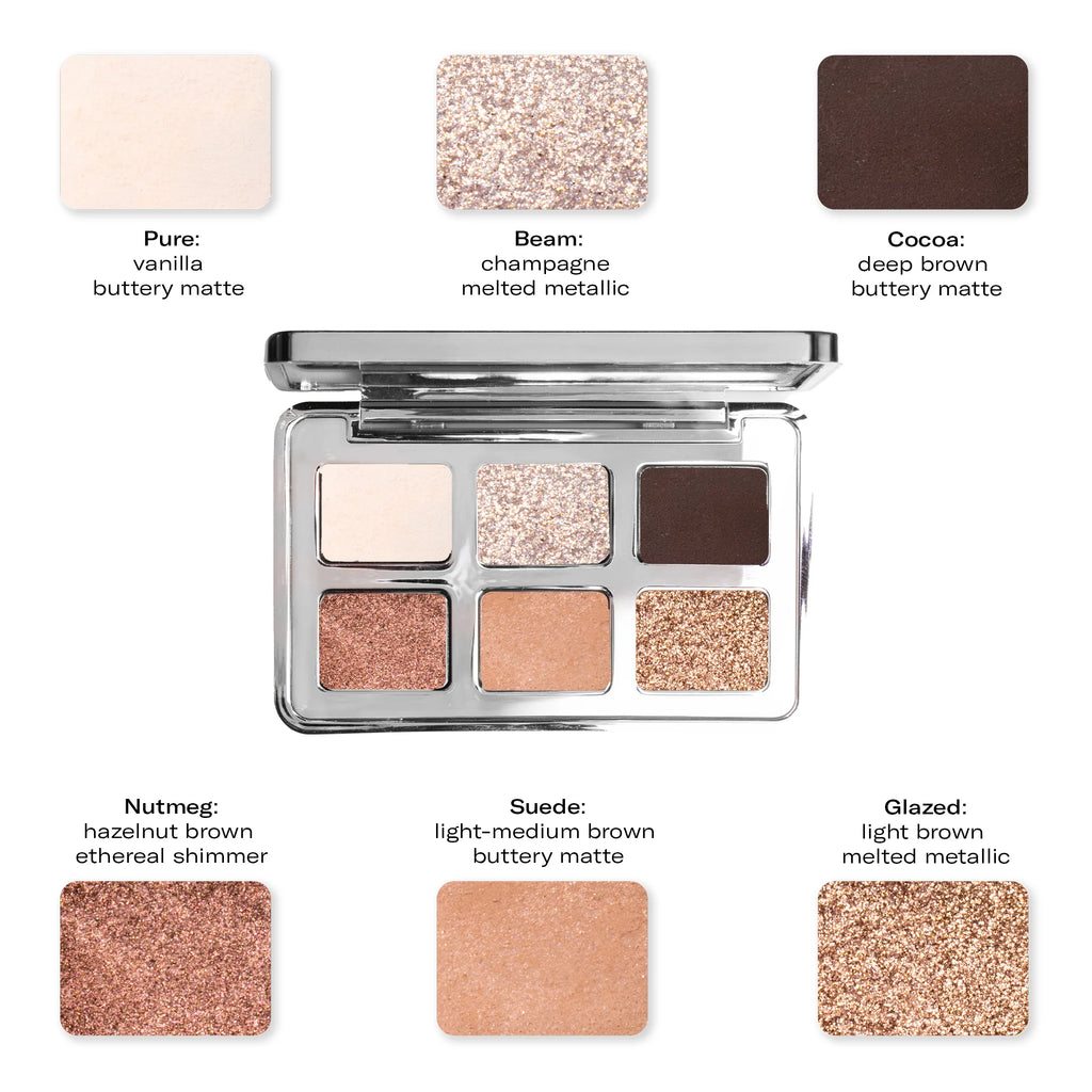 MESAUDA Palette da 6 ombretti  COLOUR THEORY - 101 NUDE CANVAS