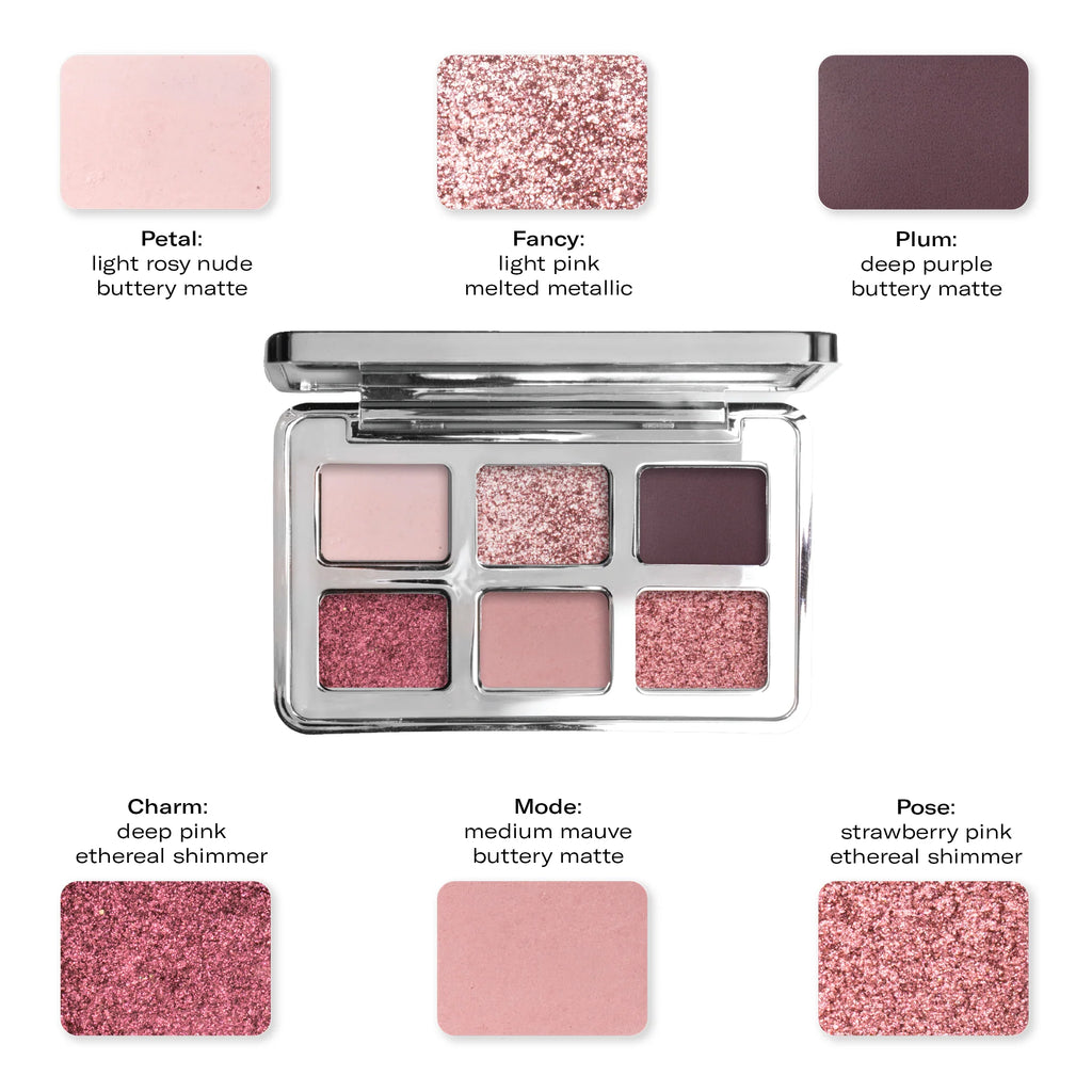 MESAUDA Palette da 6 ombretti  COLOUR THEORY - 102 MAUVE ATELIER