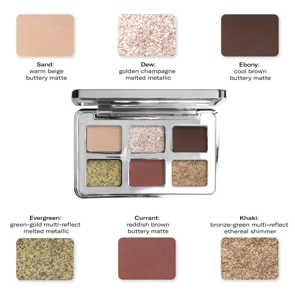 MESAUDA Palette da 6 ombretti  COLOUR THEORY - 104 JADE GARDEN