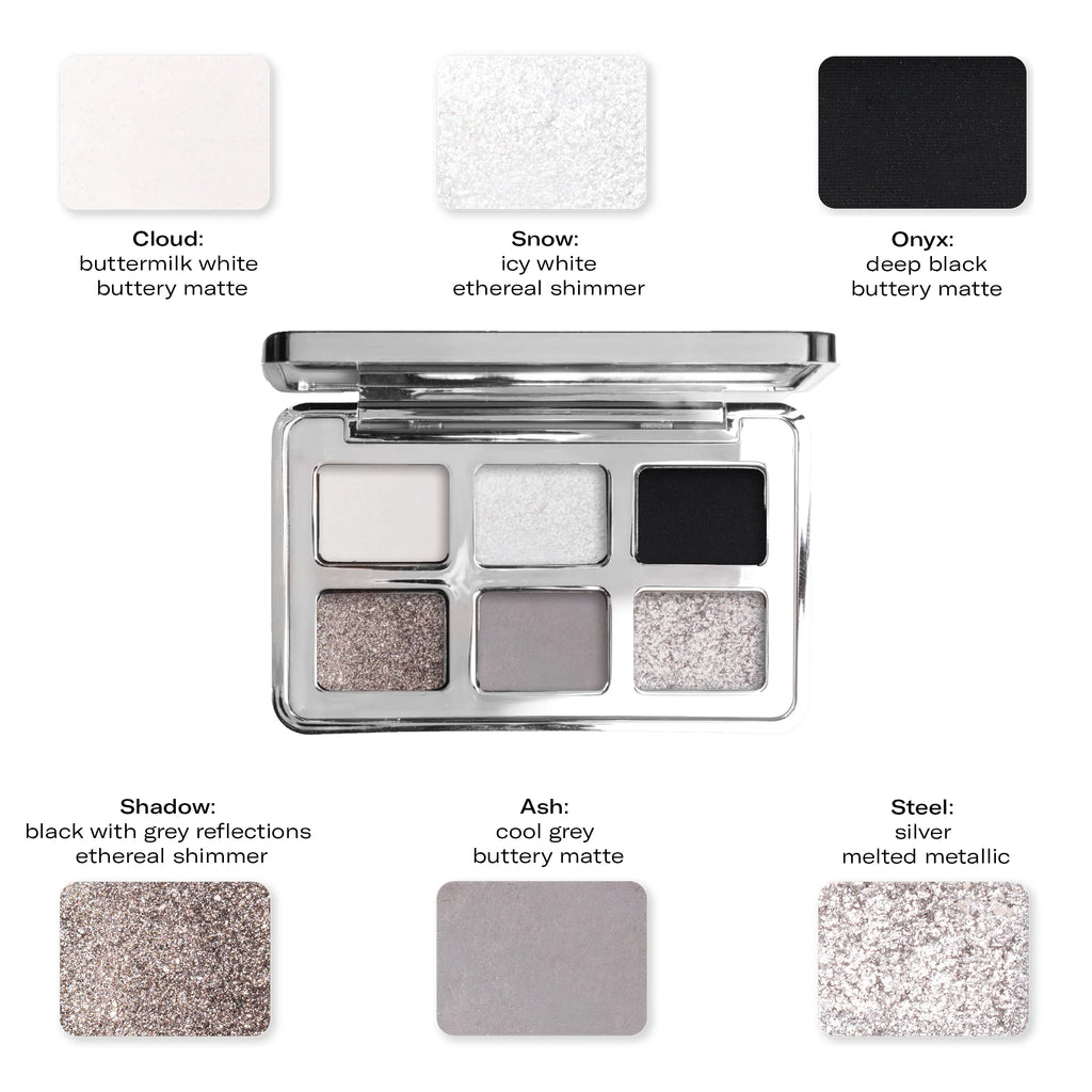 MESAUDA Palette da 6 ombretti  COLOUR THEORY - 105 OBSIDIAN VEIL