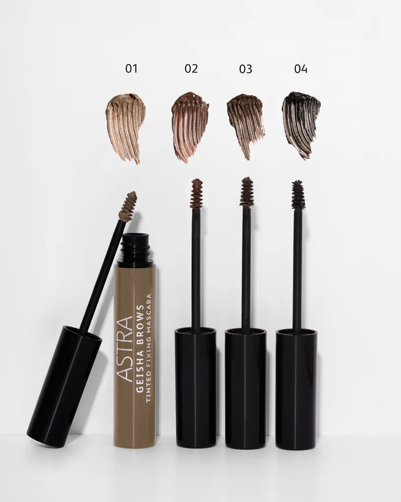 Astra GEISHA BROWS TINTED FIXING MASCARA - Mascara Sopracciglia Definite