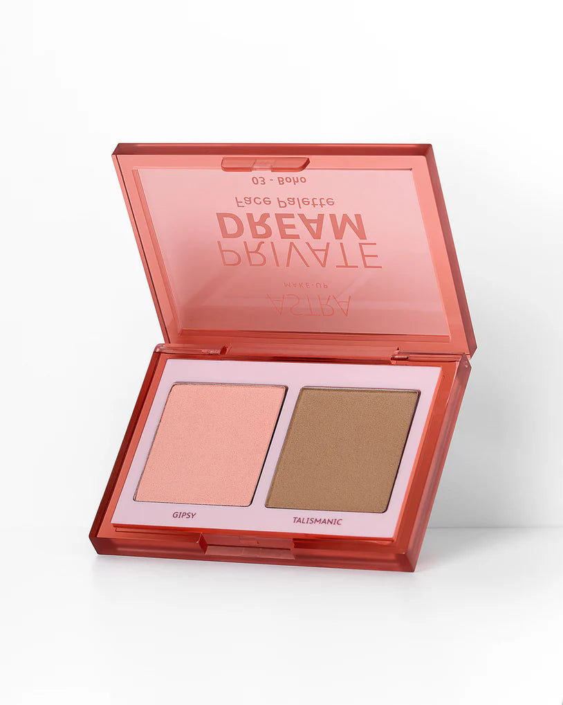 Astra PRIVATE DREAM FACE PALETTE - Palette Viso Blush + Bronzer
