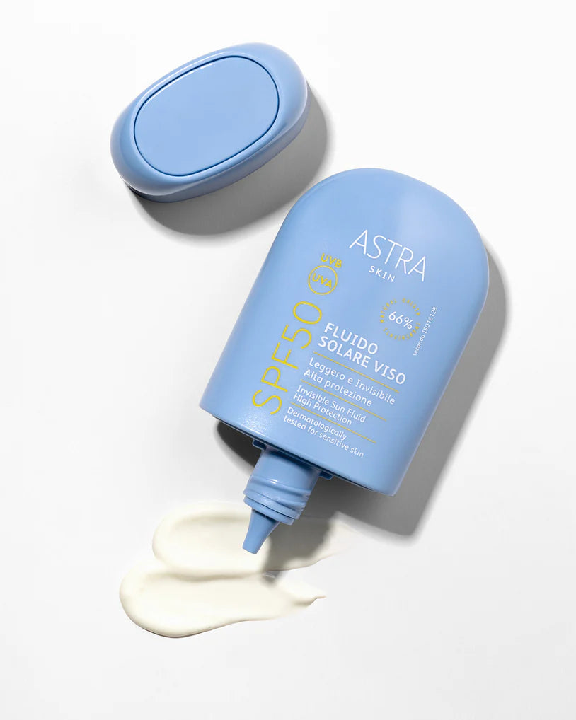 Astra SPF50 FLUIDO SOLARE VISO - Invisibile, Alta Protezione