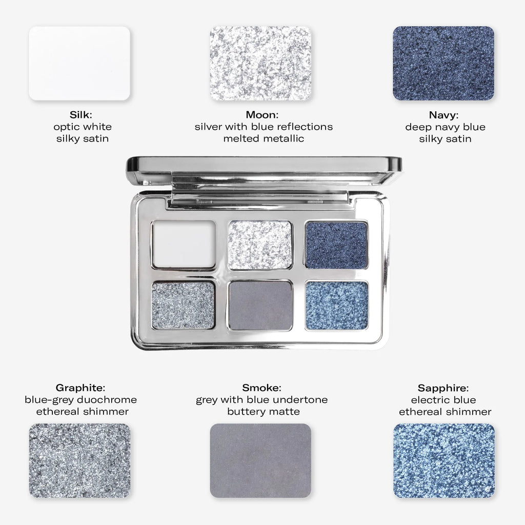 MESAUDA Palette da 6 ombretti  COLOUR THEORY - 106 BLUE STROKE