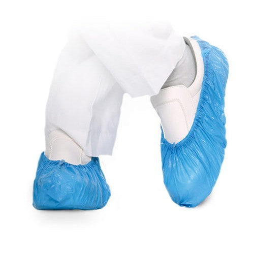 Copri-scarpe in PVC azzurro
