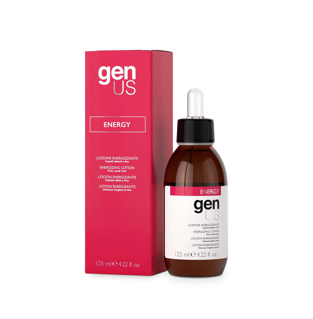 Genus Lozione Energizzante con CREN Anticaduta per capelli deboli e fini - Lozione da 125ml