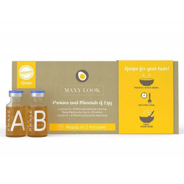 Maxy Look Lozione A + B, ristrutturazione intensa per capelli trattati e sfibrati