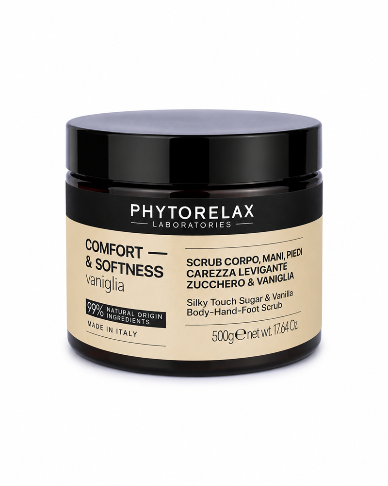 Phytorelax Comfort & Softness Vaniglia Scrub Corpo Levigante Carezza per Mani e Piedi 500g