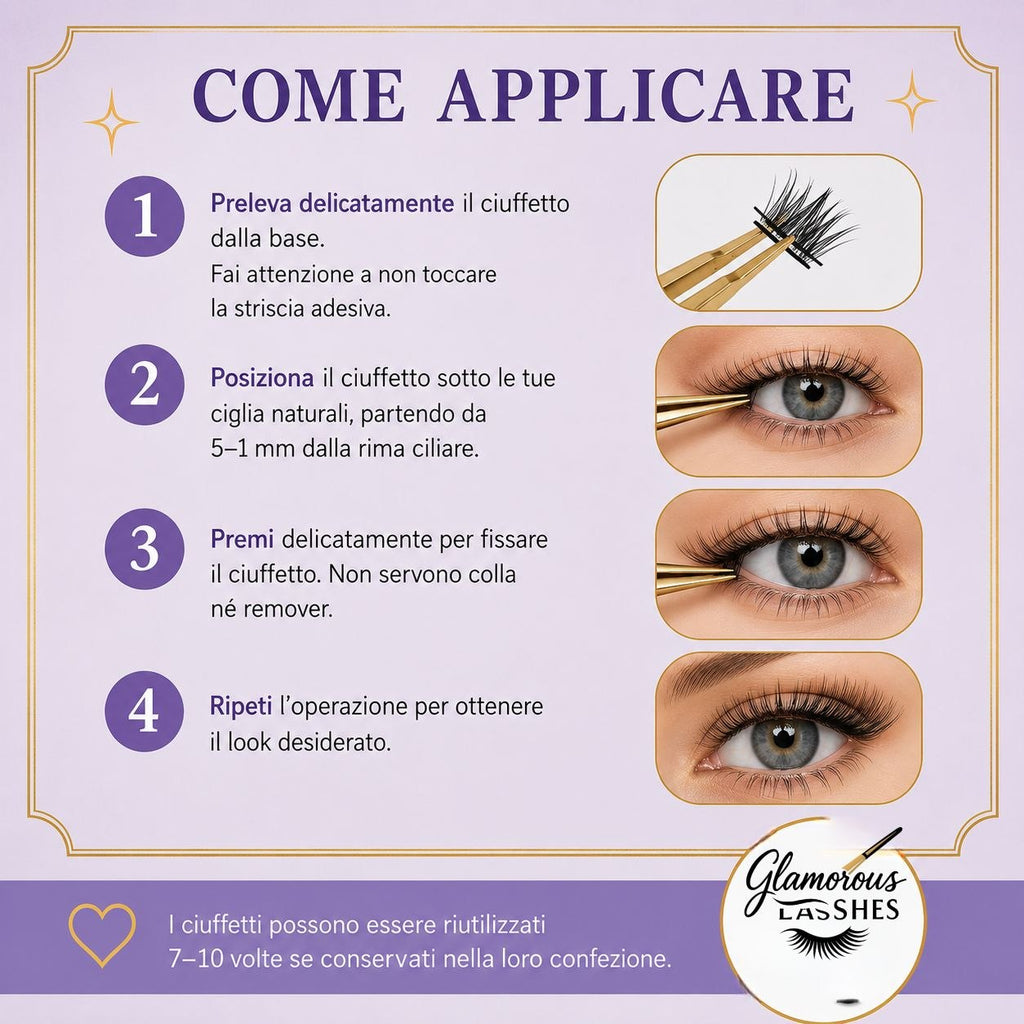 Glamorous Lashes Ciuffetti Ciglia Autoadesivi – Easy Chic Pre Glued Lashes