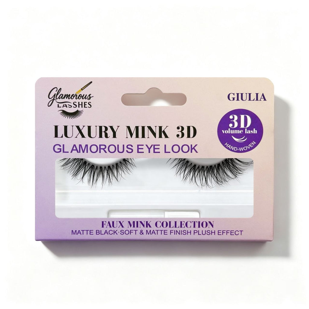 Glamorous Lashes Ciglia Finte a Banda Intera Luxury Mink 3D Giulia – Effetto Volume Naturale
