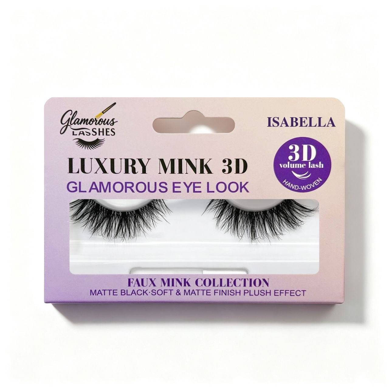 Glamorous Lashes Ciglia Finte a Banda Intera Luxury Mink 3D Isabella – Effetto Volume Intenso