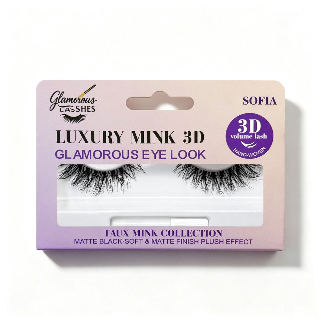 Glamorous Lashes Ciglia Finte a Banda Intera Luxury Mink 3D Sofia – Effetto Volume Intenso