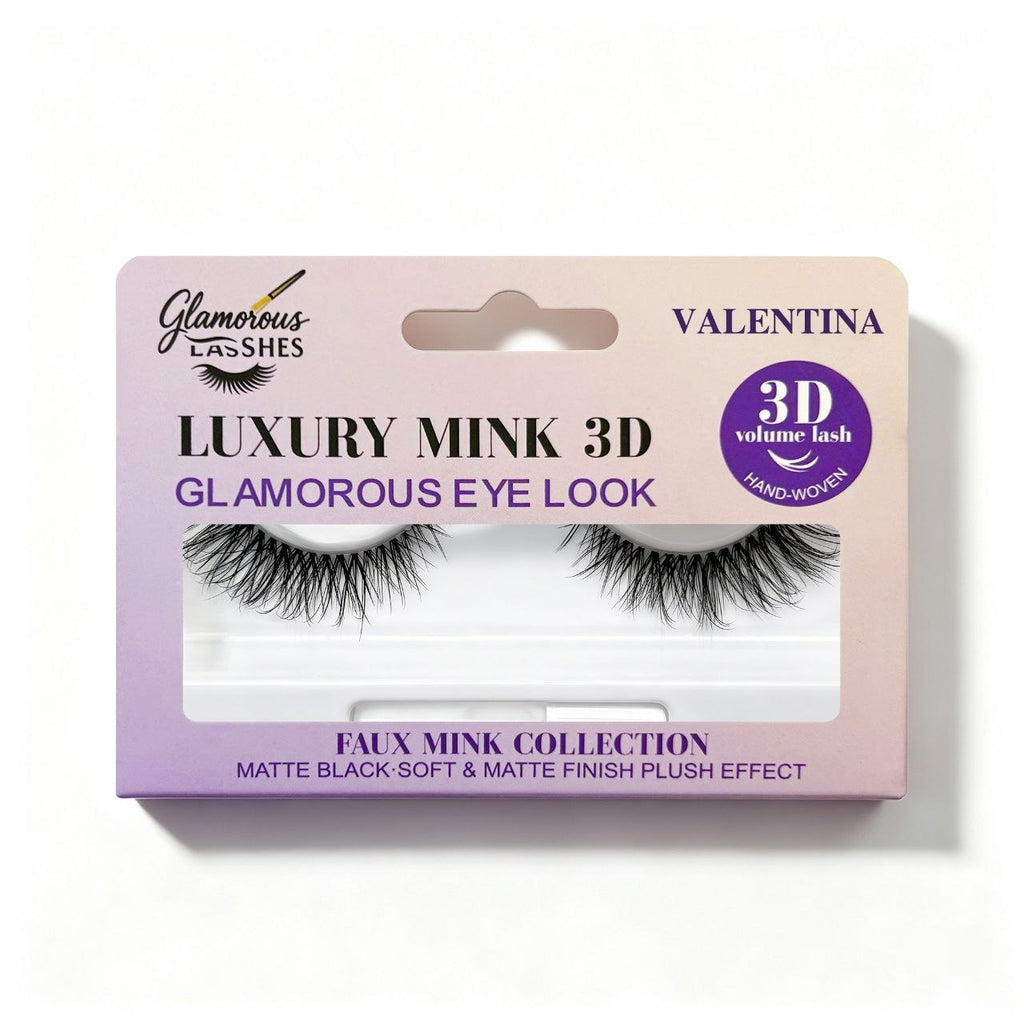Glamorous Lashes Ciglia Finte a Banda Intera Luxury Mink 3D Valentina – Effetto Naturale e Sofisticato