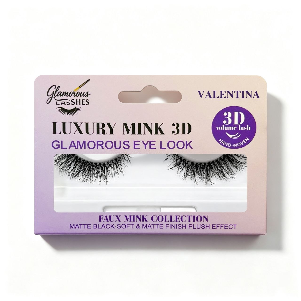 Glamorous Lashes Ciglia Finte a Banda Intera Luxury Mink 3D Valentina – Effetto Naturale e Sofisticato