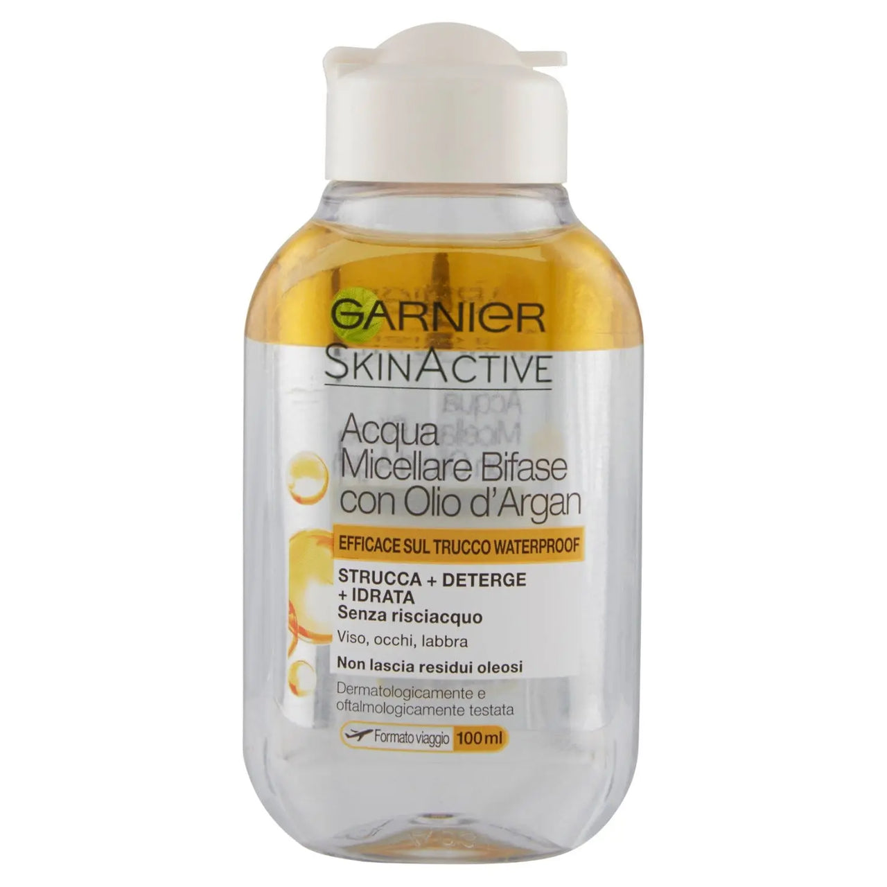 Garnier SkinActive Acqua Micellare Bifase Efficace sul Trucco Waterproof Minitaglia 100ml