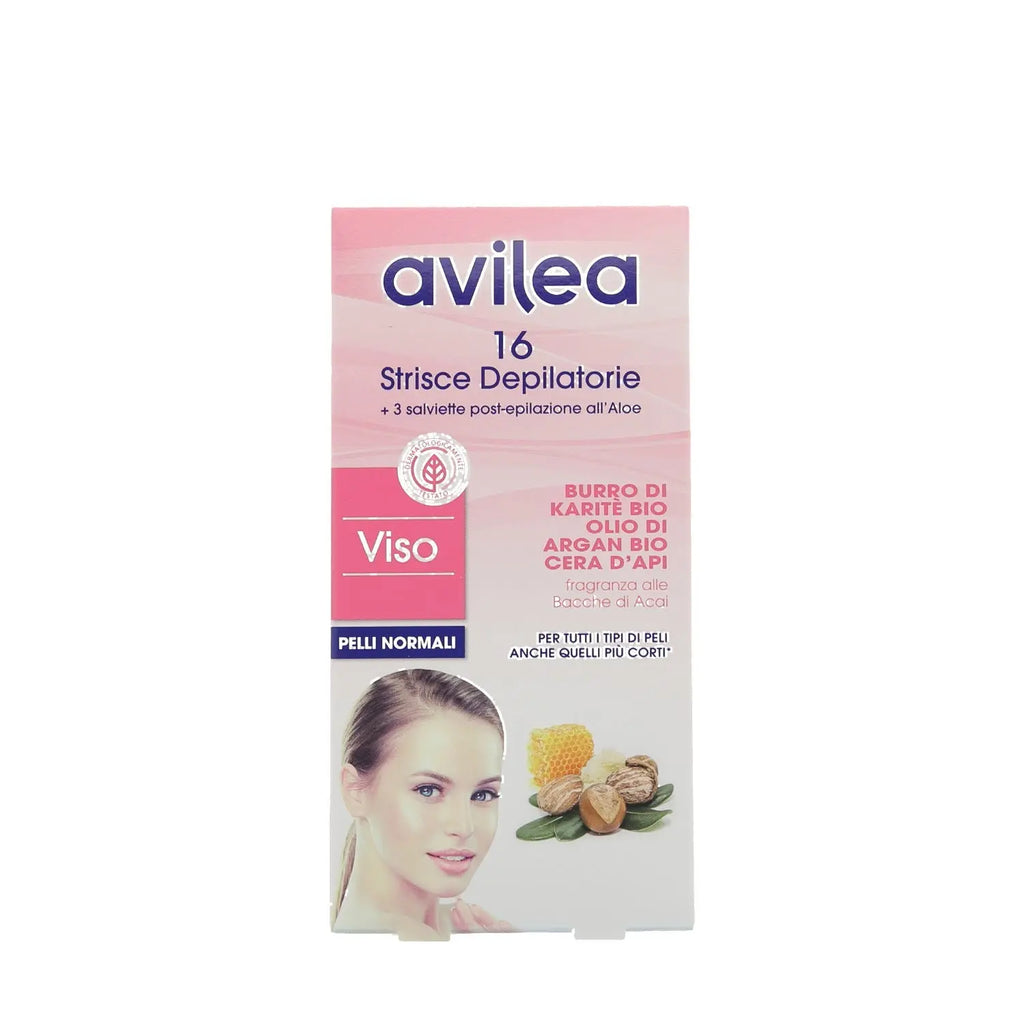 Avilea Strisce Depilatorie Viso Pelli Normali 16 strisce