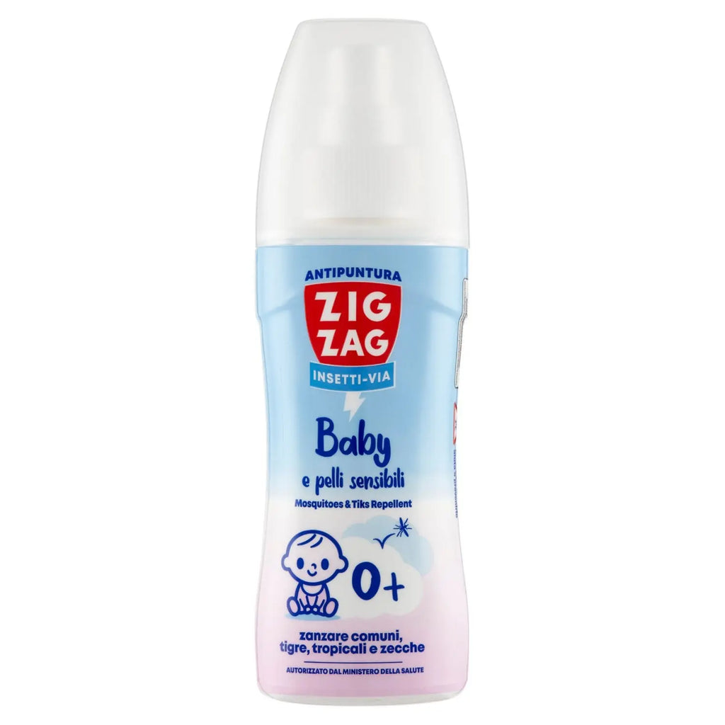 Zig Zag Insetti-Via Antipuntura Baby e pelli sensibili Mosquitoes & Tiks Repellent 0+ 100 ml