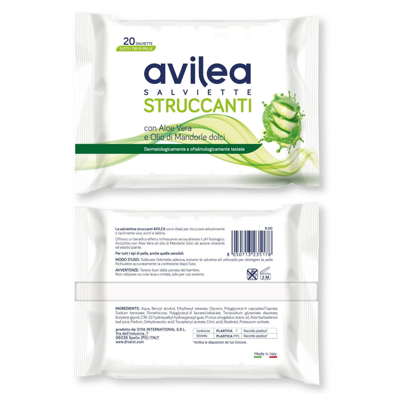 Avilea Salviette Struccanti 20pz