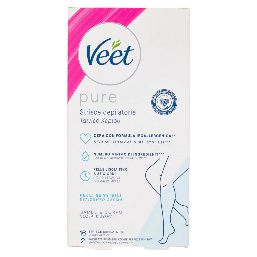 Veet Strisce Depilatorie Corpo e Gambe 16pz