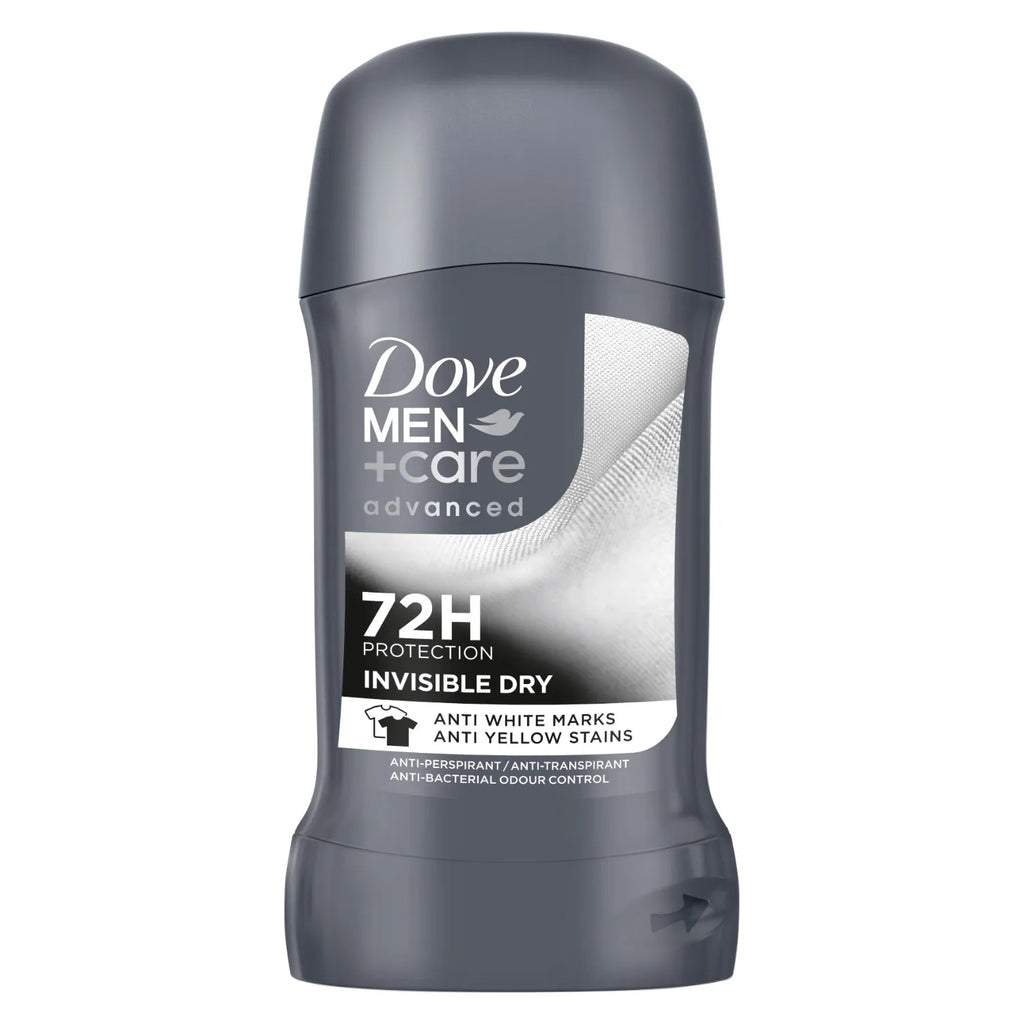 Dove Men Care, Deodorante Uomo Stick, Invisible Dry Advanced Care, Antitraspirante, Antimacchia,