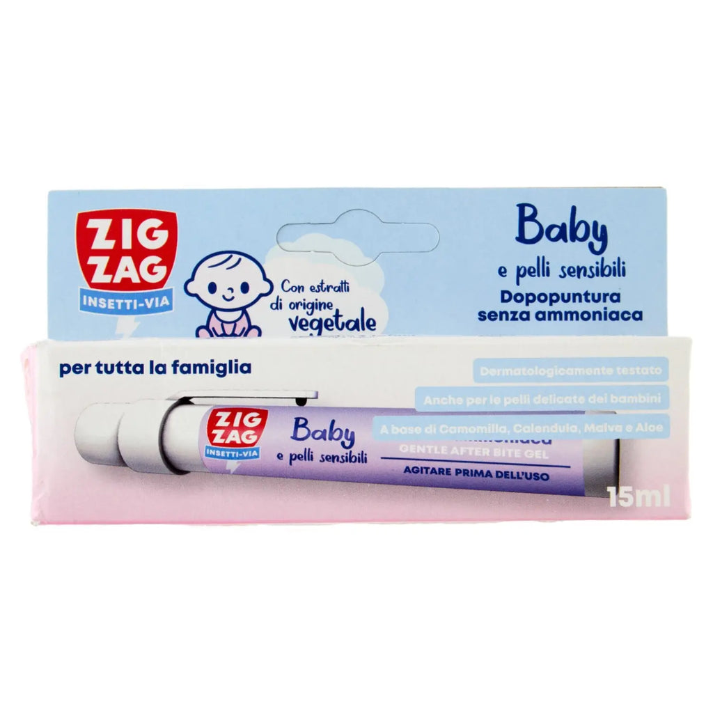 Zig Zag Insetti-Via Baby e pelli sensibili Dopopuntura senza ammoniaca 15 ml