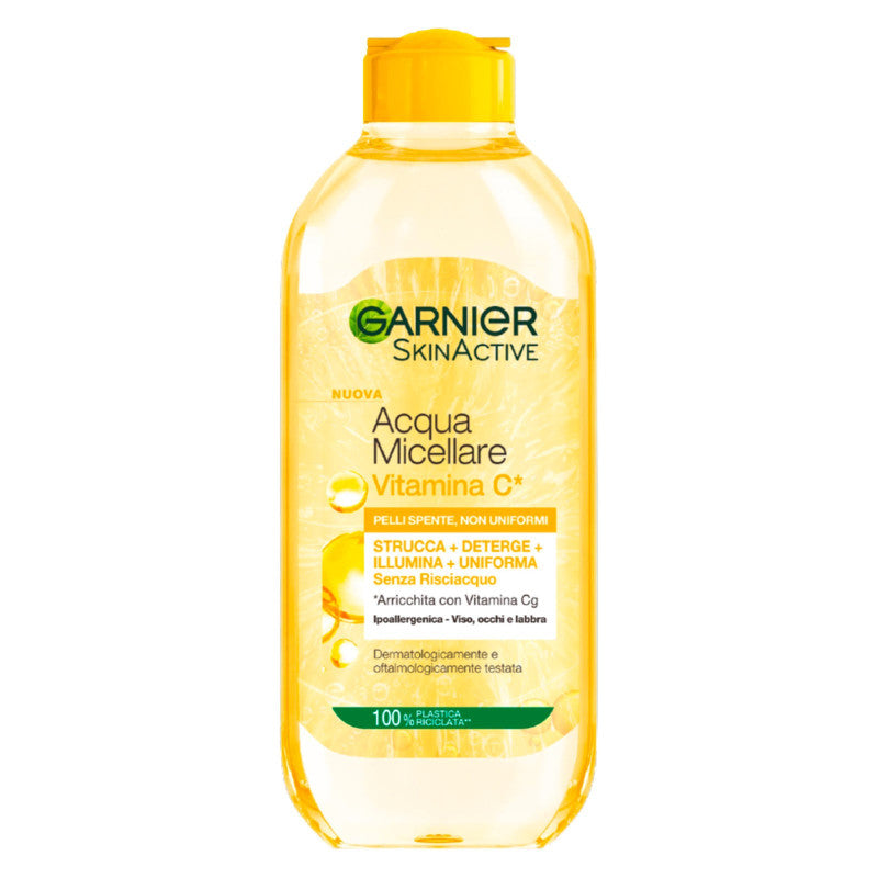 Garnier Acqua Micellare Tutto in 1 SkinActive, Con Vitamina C, Per Pelli Spente