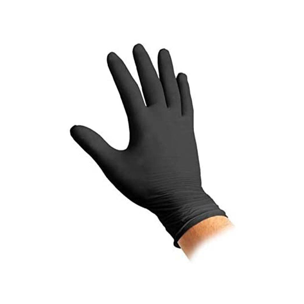 Rays Guanti in nitrile neri senza polvere 100pz varie misure