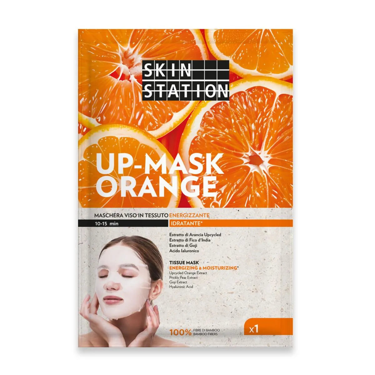 Skin Station Up-Mask Orange Idratante energizzante 1pz