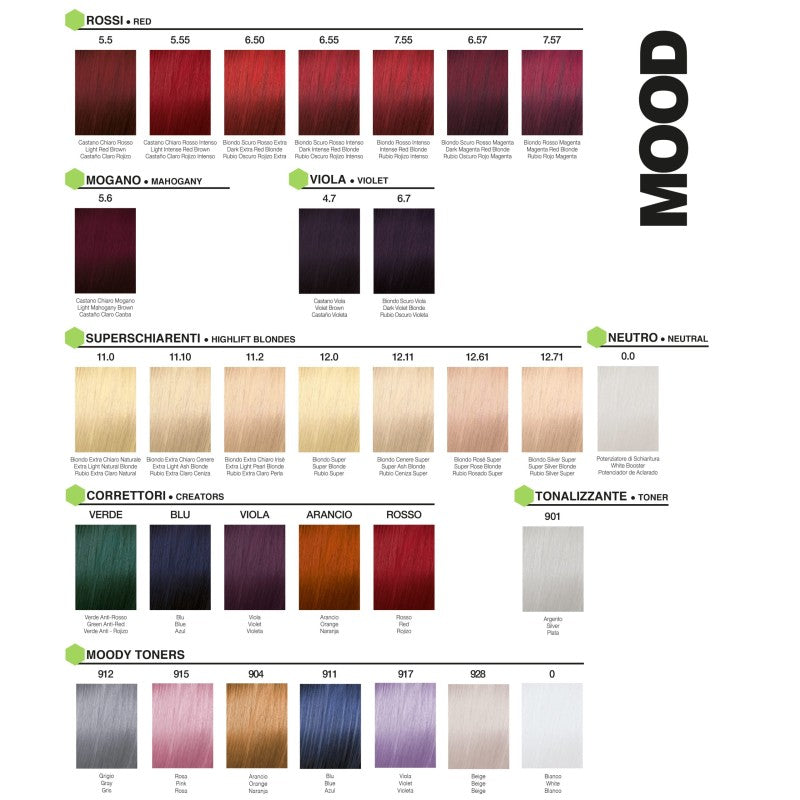 MOOD COLOR CREAM - TINTA CAPELLI 100ML  1:1