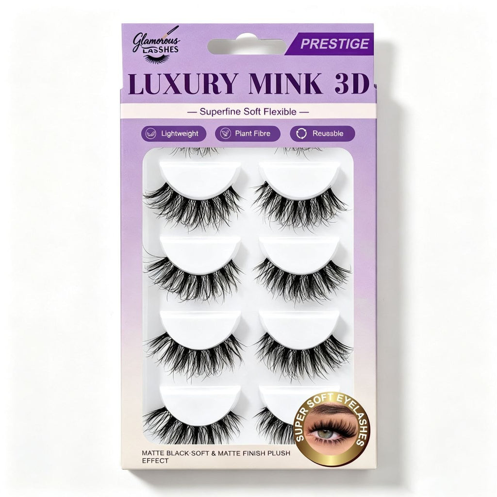 Glamorous Lashes Multipack Luxury Mink 3D Prestige – Ciglia Finte Effetto Volume