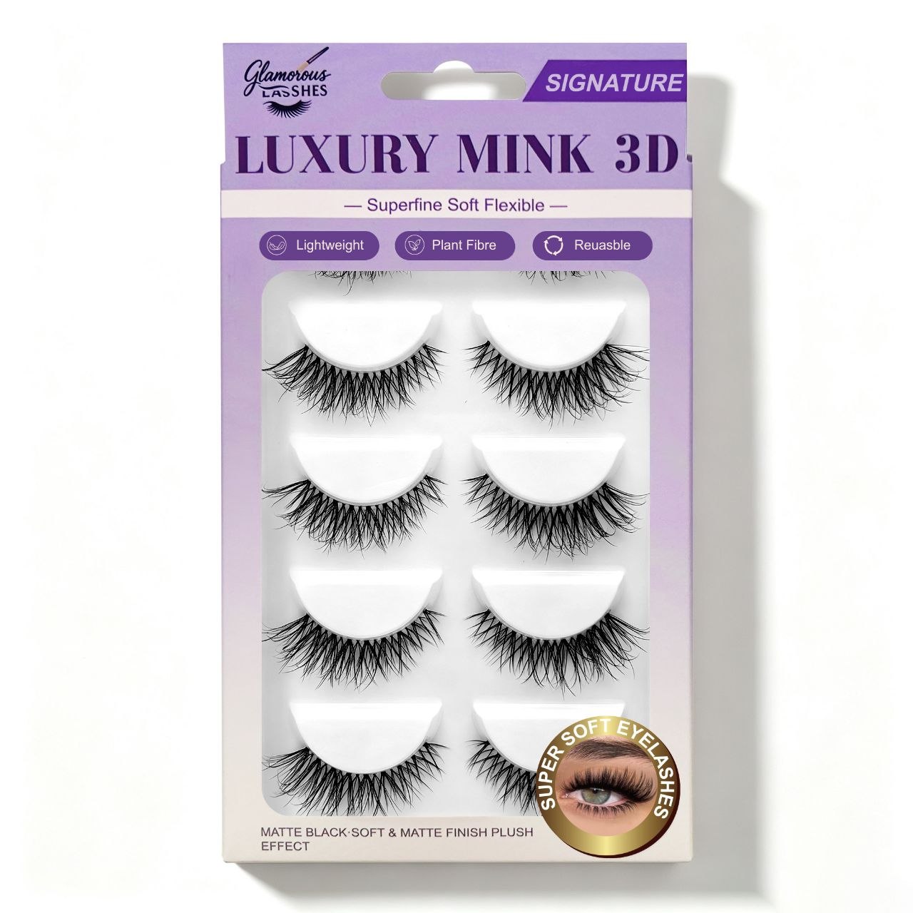 Glamorous Lashes Multipack Luxury Mink 3D Signature – Ciglia Finte Effetto Glamour