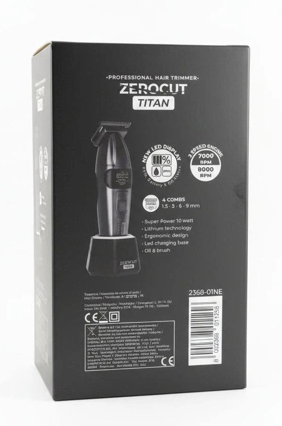GIUBRA Tagliacapelli zerocut titan base ricarica & display digitale