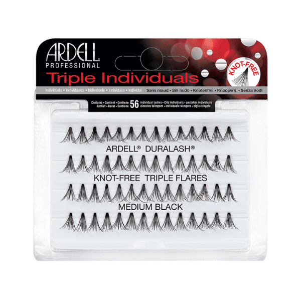 Ardell – Triple Individuals – ciglia a ciuffetto Senza Nodi (Diverse Lunghezze)