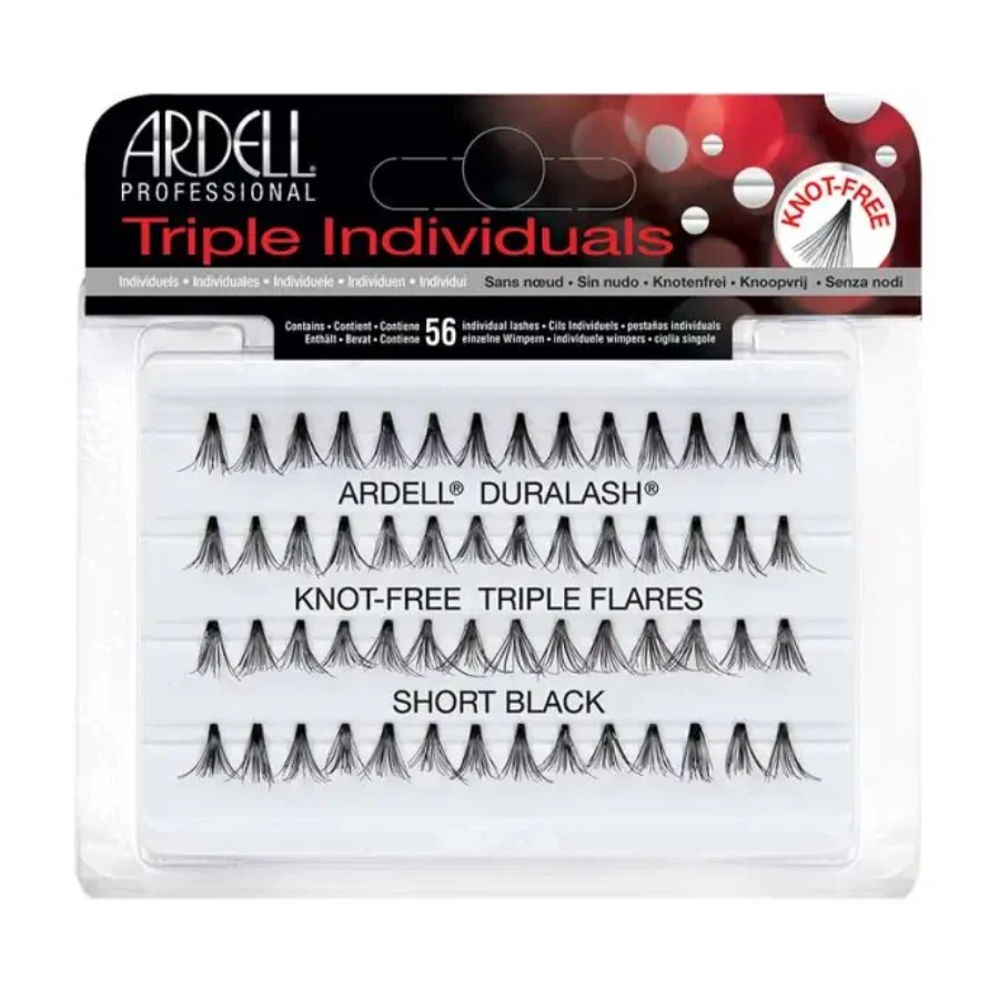Ardell – Triple Individuals – ciglia a ciuffetto Senza Nodi (Diverse Lunghezze)