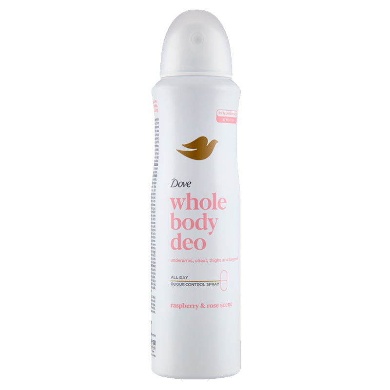 Dove whole body deo Sensitive raspberry & rose scent 150 ml